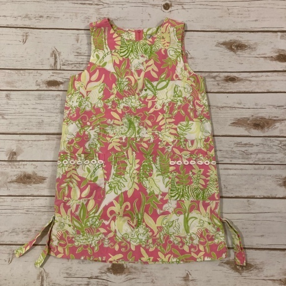 Lilly Pulitzer Little Girls Safari Animals Print Shift Dress